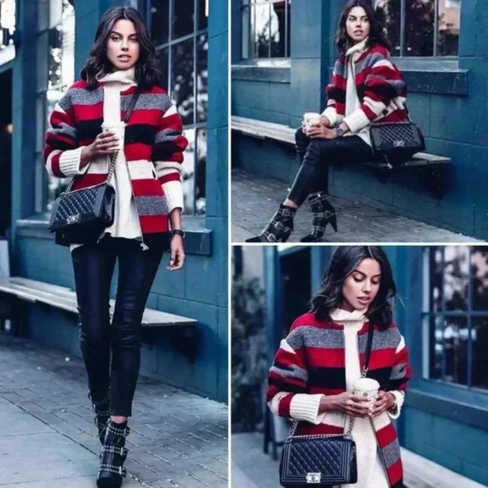 Isabel Marant Red and Gray Striped Jacket - Picture 2 of 16